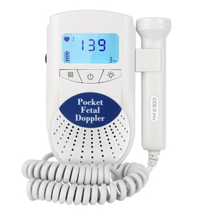 RZ Fetal Doppler Ultrasound Sound Baby Heartbeat Monitor  Detector LED Digital Prenatal Pocket FD-100 Fetal Doppler